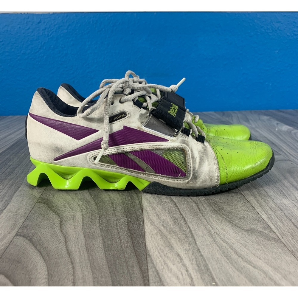 Reebok Crossfit Lifter U-Form Sneaker Women 9 White Green Purple J85209